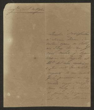 Primary view of [Letter from Francisco Buntillo to the Laredo Alcalde, February 24, 1834]