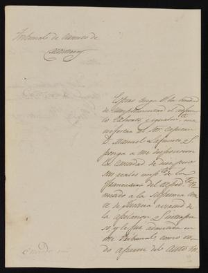 Primary view of object titled '[Letter from Peralta Ballestesos to the Laredo Alcalde, January 9, 1837]'.