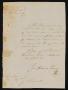 Thumbnail image of item number 1 in: '[Letter from José Antonio Flores to the Laredo Justice of the Peace, September 19, 1838]'.