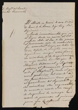 Primary view of object titled '[Letter from José Antonio Flores to the Laredo Alcalde, October 5, 1837]'.