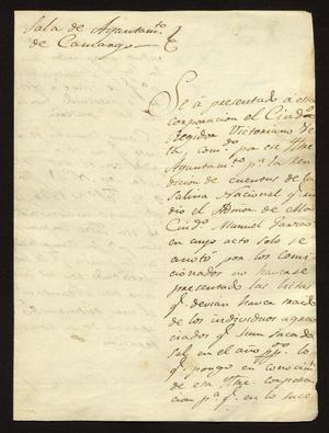 Primary view of [Letter from José Manuel Chapa to the Laredo Alcalde, March 15, 1831]