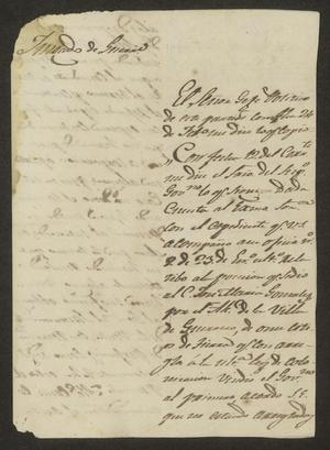 Primary view of object titled '[Letter from Juan María Castillon to the Laredo Alcalde, March 10, 1834]'.