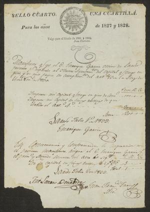 Primary view of object titled '[Declaration of Income for Enrique García]'.