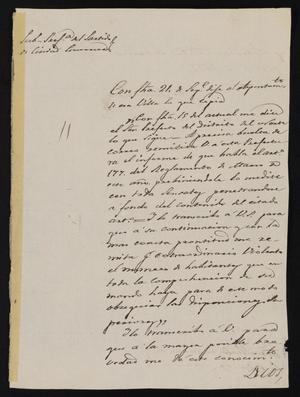 Primary view of [Letter from José Antonio FLores to the Laredo Alcalde, October 5, 1837]
