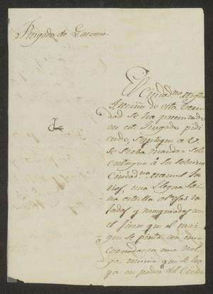 Primary view of [Letter from Juan María Castillon to the Laredo Alcalde, May 24, 1834]