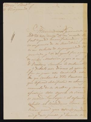 Primary view of [Letter from Manuel Menchaca to the Laredo Justice of the Peace, August 21, 1841]
