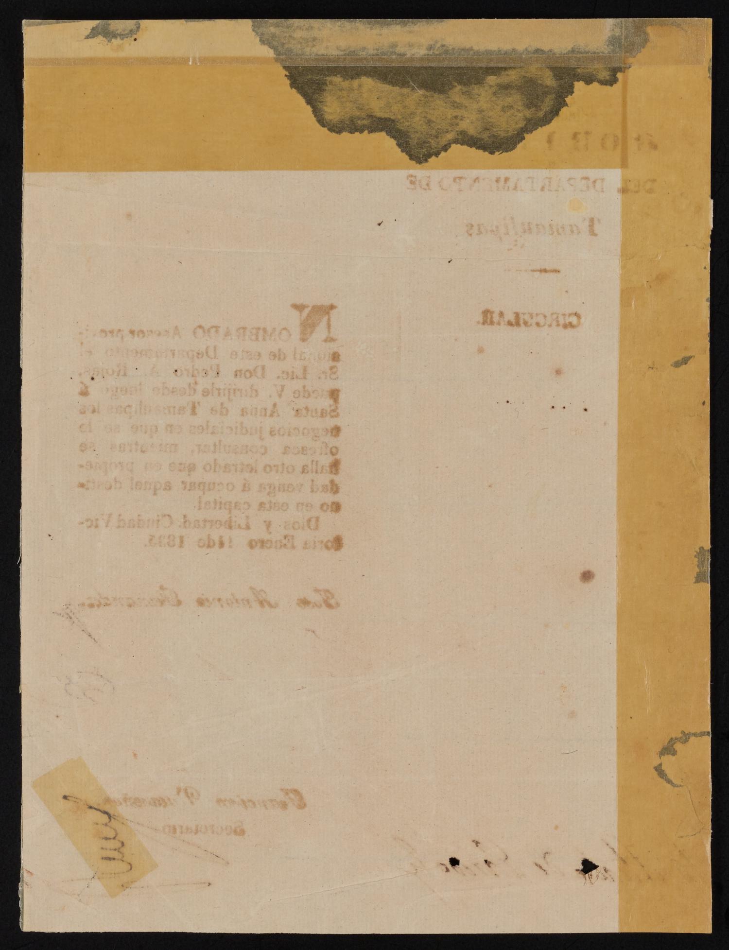 [Circular from José Antonio Fernández  to the Laredo Alcalde, January 11, 1835]
                                                
                                                    [Sequence #]: 2 of 2
                                                