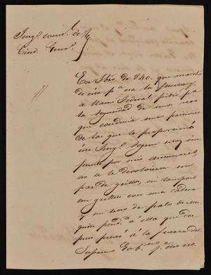 Primary view of object titled '[Letter from Mariano Arispe to the Laredo Alcalde, July 5, 1842]'.