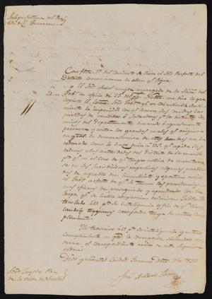 Primary view of object titled '[Letter from José Antonio Flores to the Laredo Justice of the Peace, December 9, 1837]'.