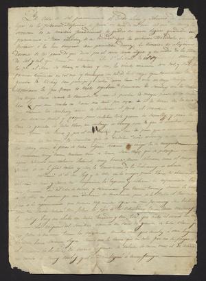 Primary view of object titled '[Letter from Francisco Saucedo to the Laredo Alcalde, August 23, 1829]'.