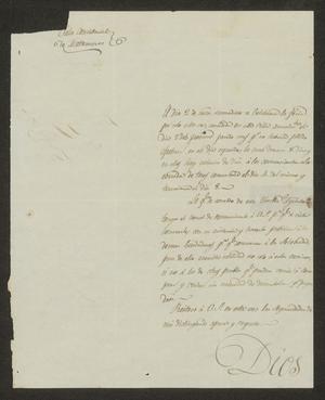 Primary view of [Letter from José Espiridion to the Laredo Ayuntamiento, February 7, 1833]