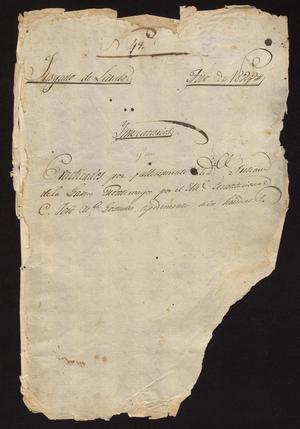 Primary view of object titled '[Inventory of an Individual's Goods]'.
