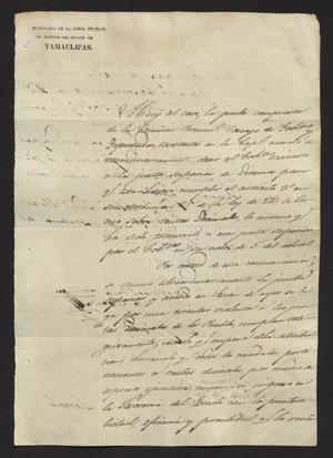 Primary view of [Letter from José Miguel de la Garza García to the Laredo Alcalde, August 7, 1829]