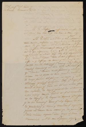 Primary view of [Letter from Policarzo Martinez to the Laredo Justice of the Peace, March 29, 1841]