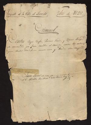 Primary view of object titled '[Documents Pertaining to a Case Against Three Individuals]'.