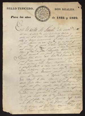Primary view of object titled '[Statement from the Laredo Alcalde]'.