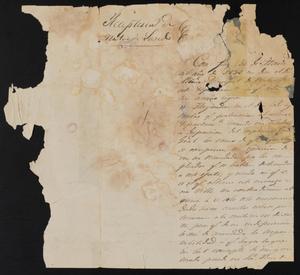 Primary view of object titled '[Letter from Dionacio Gonzalez to the Laredo Justice of the Peace]'.