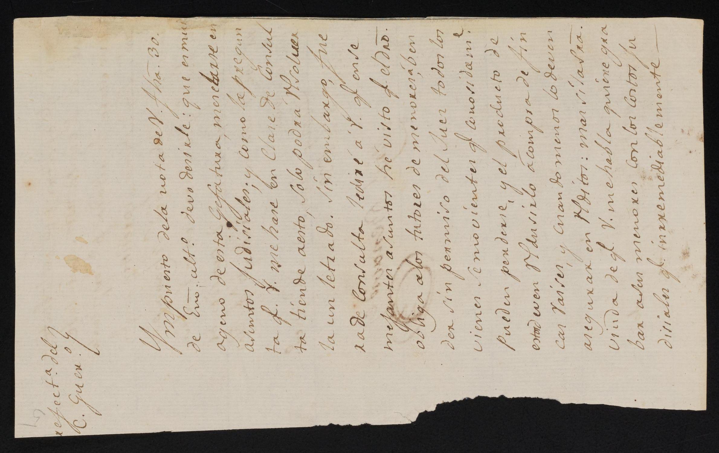 [Letter from Miguel Benavides to the Laredo Justice of the Peace, February 6, 1838]
                                                
                                                    [Sequence #]: 1 of 2
                                                