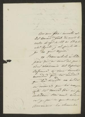 Primary view of object titled '[Letter from Francisco Vital Fernandez to the Laredo Alcalde, September 15, 1833]'.