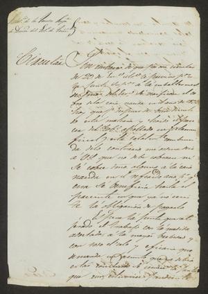 Primary view of [Circular from Macario Oliva to the Laredo Alcalde, April 12, 1834]