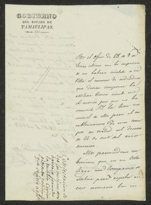 Primary view of object titled '[Letter from the Governor to the Laredo Alcalde, February 4, 1832]'.