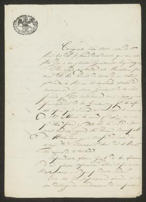 Primary view of [Letter from José Antonio Ximenes to the Laredo Tax Collector, May 2, 1834]