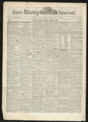 Primary view of The Semi-Weekly Journal. (Galveston, Tex.), Vol. 1, No. 87, Ed. 1 Tuesday, December 3, 1850