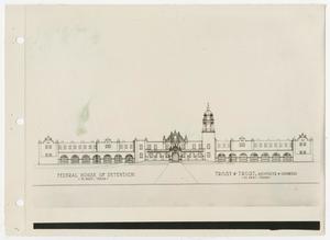 Primary view of object titled '[Rendering of the Federal House of Detention]'.