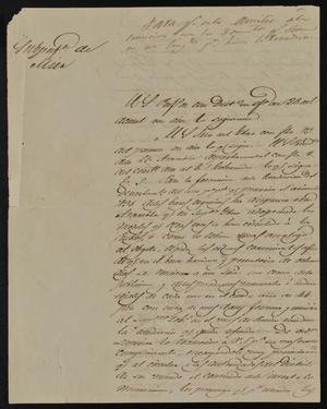 Primary view of object titled '[Letter from Policarzo Martinez to the Laredo Junta Municipal, March 31, 1845]'.