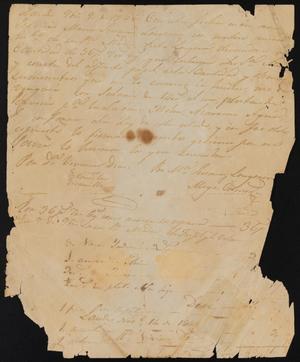 Primary view of [Contract between Viviviana Dias and María Susana Longoria, November 14, 1846]