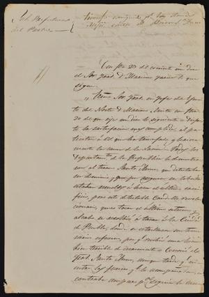 Primary view of object titled '[Letter from Rafael García to the Laredo Ayuntamiento, January 25, 1845]'.