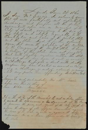 Primary view of object titled '[Marshal's Oath of Office: Garcia]'.