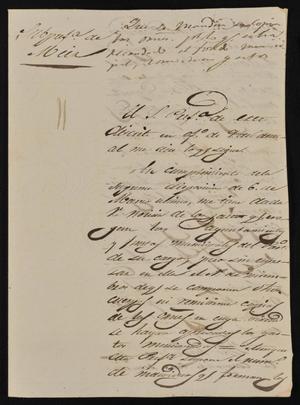 Primary view of object titled '[Letter from Policarzo Martinez to the Laredo Junta Municipal, May 12, 1845]'.