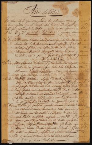 Primary view of object titled '[Laredo City Ordinances: 1853-1860 #1]'.