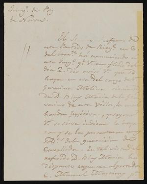 Primary view of [Letter from José Ignacio Fernandez to the Laredo Alcalde, June 8, 1845]