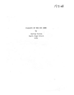 Primary view of object titled 'Wildllife of the Big Bend'.