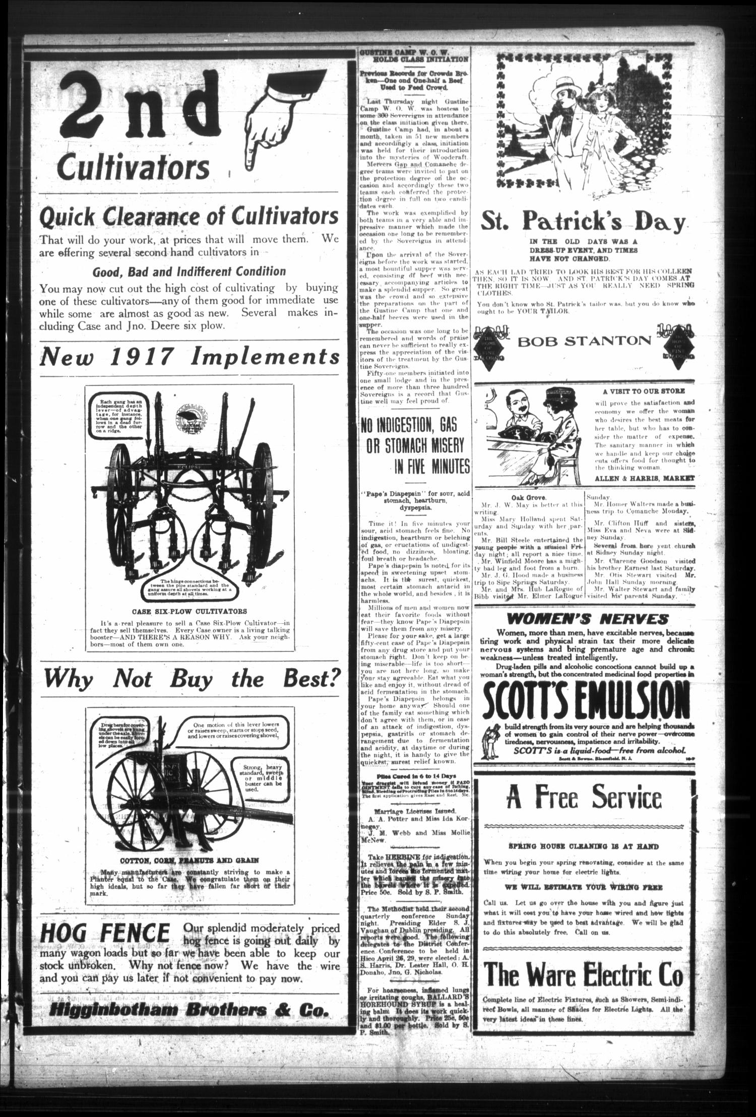 The Comanche Chief and Pioneer Exponent (Comanche, Tex.), Vol. 45, No. 29, Ed. 1 Friday, March 16, 1917
                                                
                                                    [Sequence #]: 3 of 10
                                                