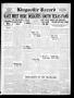 Thumbnail image of item number 1 in: 'Kingsville Record (Kingsville, Tex.), Vol. 29, No. 9, Ed. 1 Wednesday, October 10, 1934'.