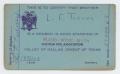Text: [L. F. Turney's Scottish Rite Association Membership Card]