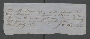 Primary view of object titled '[Correspondence from J.W. Hamilton to Michael Reed]'.