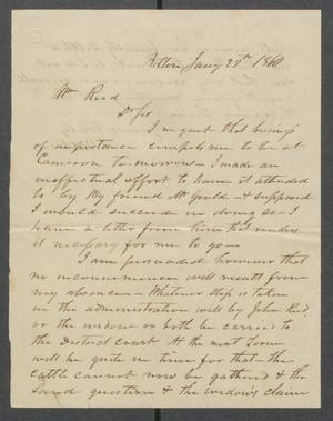 Primary view of object titled '[Letter from E. Walker to William Reed]'.
