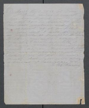 Primary view of object titled '[Correspondence from C.G. Karnes to Michael Reed requesting corn]'.