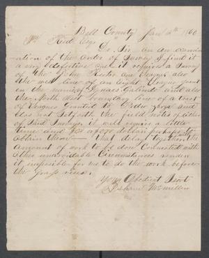 Primary view of object titled '[Letter from Isham McMillan to William Reed]'.