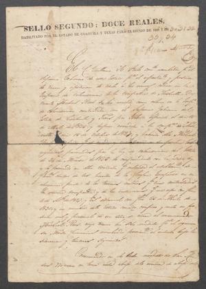Primary view of object titled '[Deed for Michael Reed]'.