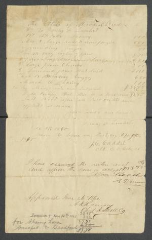 Primary view of object titled 'The Estate of Michael Reed to Danley and Lambert'.