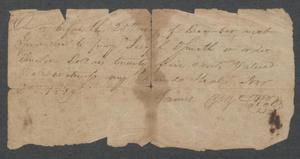 Primary view of object titled '[Promissory note for Joseph Dfrueth[?]]'.