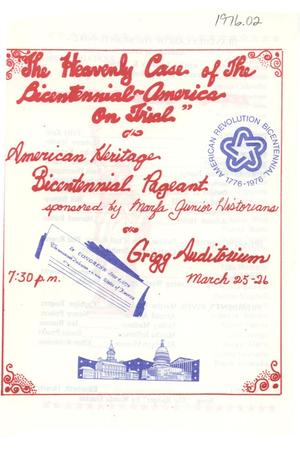 Primary view of object titled 'Program for Bicentennial Celebration in Marfa'.