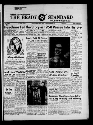 Primary view of object titled 'The Brady Standard and Heart O' Texas News (Brady, Tex.), Vol. 50, No. 11, Ed. 1 Friday, December 26, 1958'.