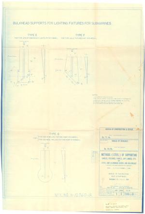 Primary view of object titled 'Methods (Steel) of Supporting Cables, Fixtures, Panels Appliances, Etc for Steel & Aluminum Dk.s & Bulkheads - 36 of 39'.