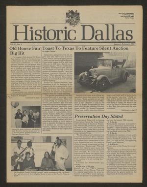 Primary view of object titled 'Historic Dallas, Volume 11, Number 1, January-February 1987'.